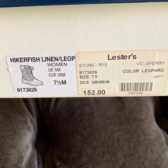 Leopard Sperry Top- Sider Hikerfish boots, good condition. - Picture 4 of 6